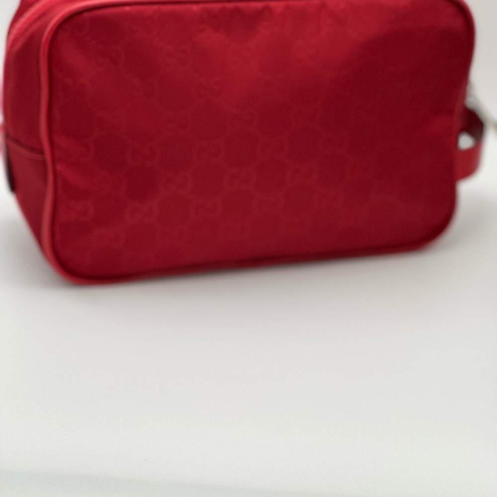Gucci Red Nylon Cosmetic Bag - Picture 6 of 8